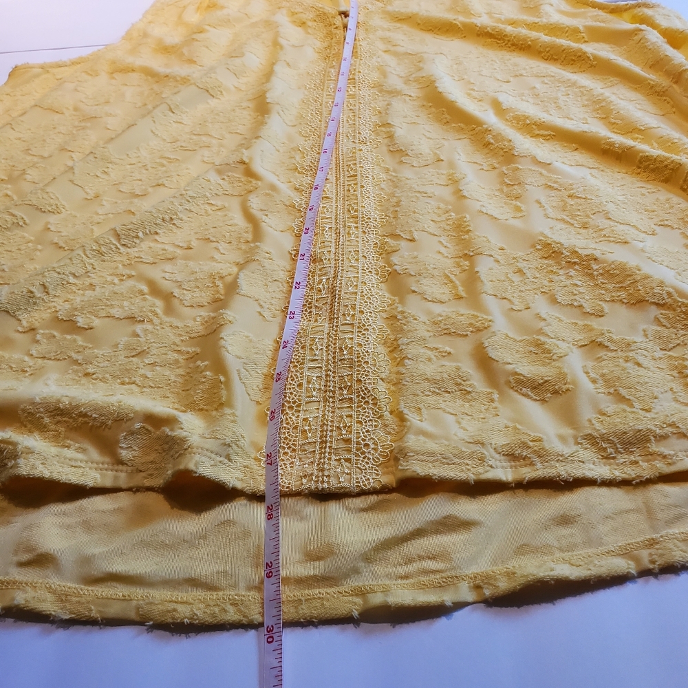 Soft Surroundings Embroidered Butter Yellow Sleeveless Top Size 3x - Picture 3 of 8